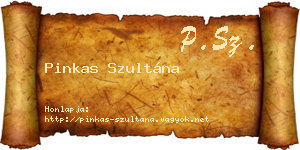 Pinkas Szultána névjegykártya