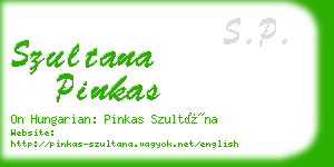 szultana pinkas business card